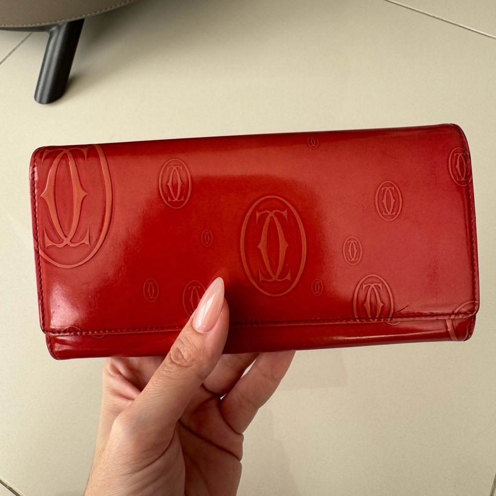 Cartier Maroon Patented Wallet